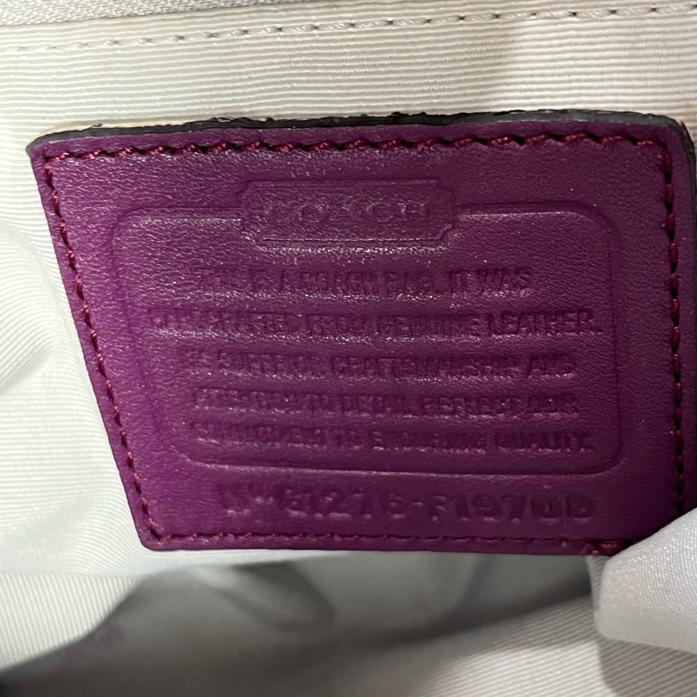 Coach Purple Patent Leather Madison Maggie Hobo Bag - Picture 11 of 12